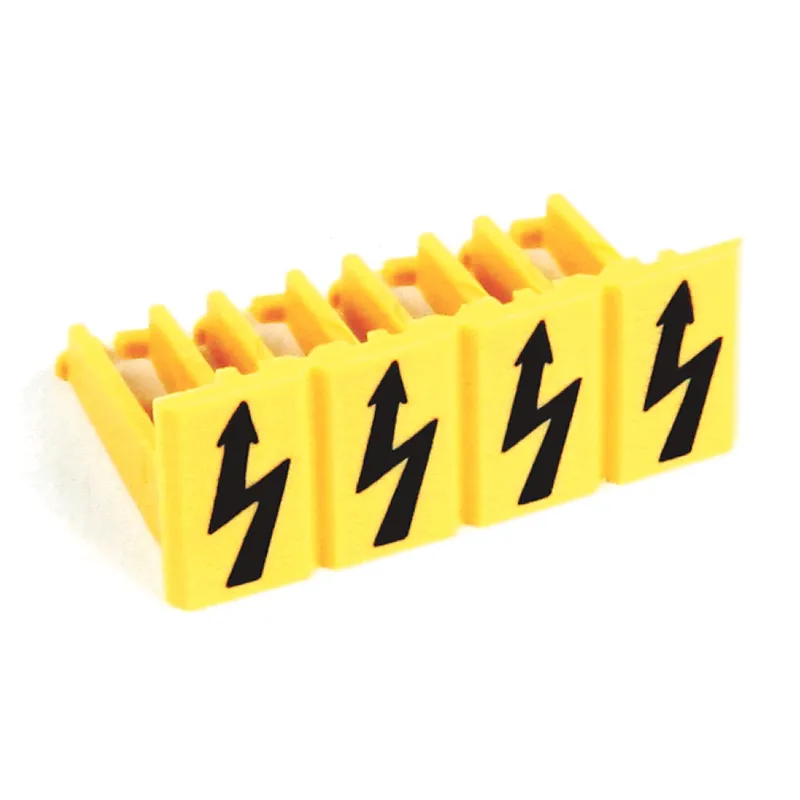 1492-EWPL5 IEC Term Blck 5 mm Warning Plate