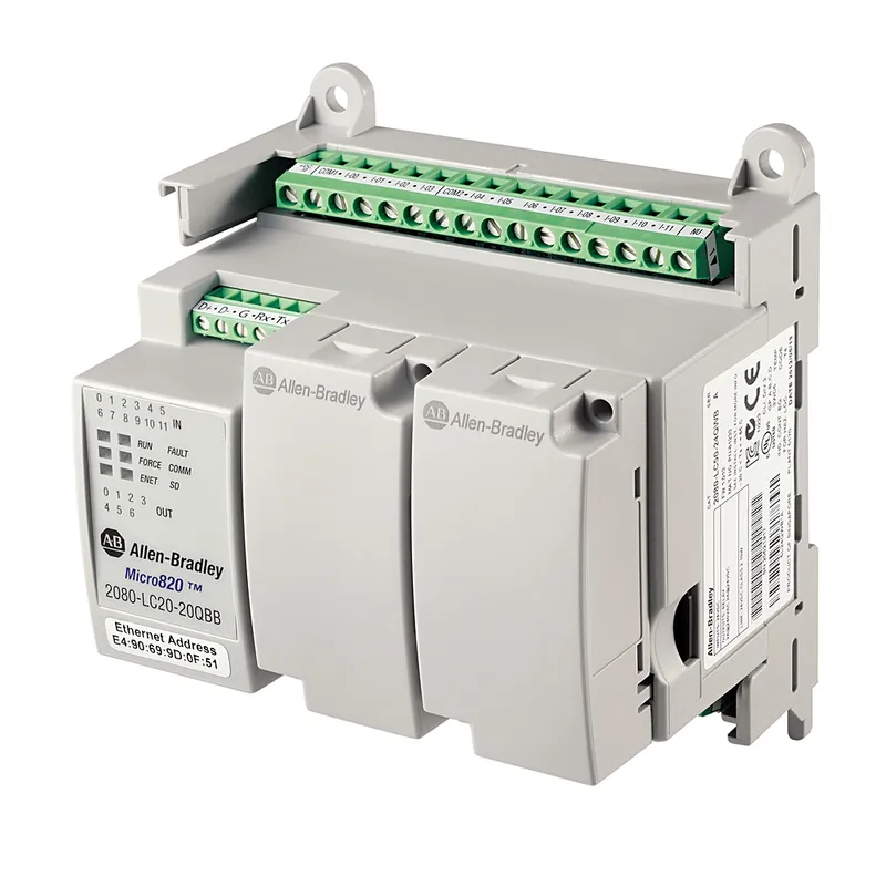 2080-L20E-20QBBK Micro820 20 I/O ENet/IP Controller CC