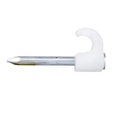 Nail clip, Thorsman, round cable installation, 2.5x55mm, C2, set of 50, light grey