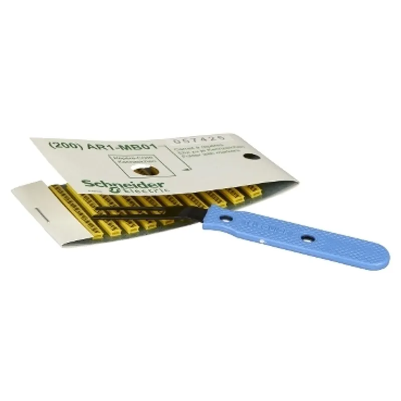Marker, Linergy TR cable ends, yellow, clipin type, character A to Z, set of 200