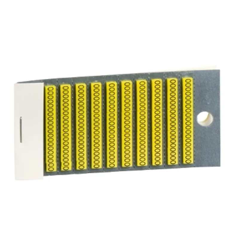 Marker, Linergy TR cable ends, yellow, clipin type, character 0