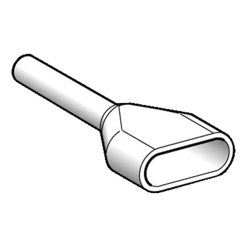 Cable end, Linergy TR cable ends, twin conductor, white, 0.50mmÂ², for insulated cable, medium size, 5 sets of 50