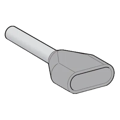 Cable end, Linergy TR cable ends, twin conductor, grey, 2.5mmÂ², for insulated cable, medium size, 5 sets of 50