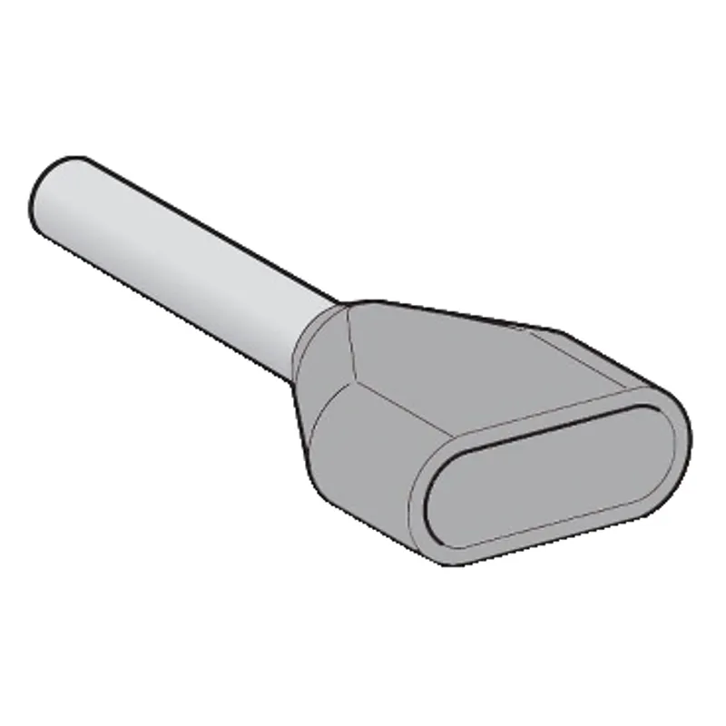 Cable end, Linergy TR cable ends, twin conductor, grey, 2.5mmÂ², for insulated cable, medium size, 5 sets of 50