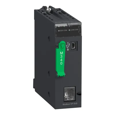 processor module M340 - max 512 discrete + 128 analog I/O - Modbus