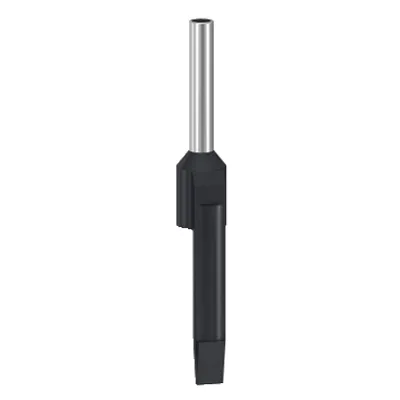 Cable end, Linergy TR cable ends, Single conductor, black, 1.5mmÂ², medium size, markable, 10 sets of 100