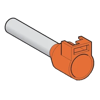 Cable end, Linergy TR cable ends, Single conductor, Orange, 4mmÂ², long size, for clip-in type, 10 sets of 100