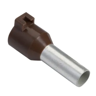 Cable end, Linergy TR cable ends, single conductor, brown, 10mmÂ², long size, for clip-in, 10 sets of 100