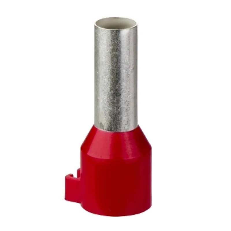 Cable end, Linergy TR cable ends, single conductor, red, 35 mmÂ², medium size, clipin tag holder, 10 sets of 100