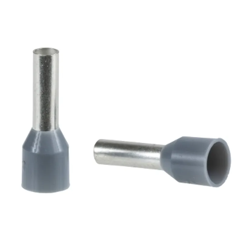 Cable ends, Linergy TR cable ends, single conductor, grey, 0.75mmÂ², for insulated cable, 10 sets of 100