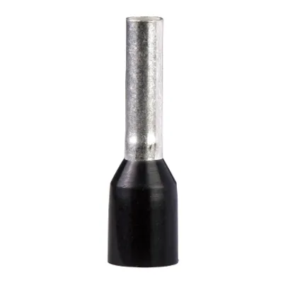 Cable ends, Linergy TR cable ends, single conductor, black, 1.5mmÂ², for insulated cable, short size, 10 sets of 100