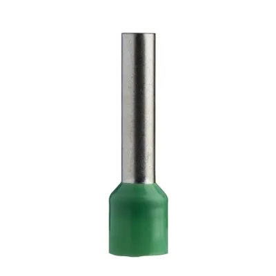 Cable ends, Linergy TR cable ends, single conductor, green, 6mmÂ², Ferrules with sleeve, long size, 10 sets of 100