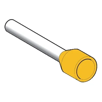 Cable ends, Linergy TR cable ends, single conductor, yellow, 6mmÂ², for insulated cable, long size, 10 sets of 100