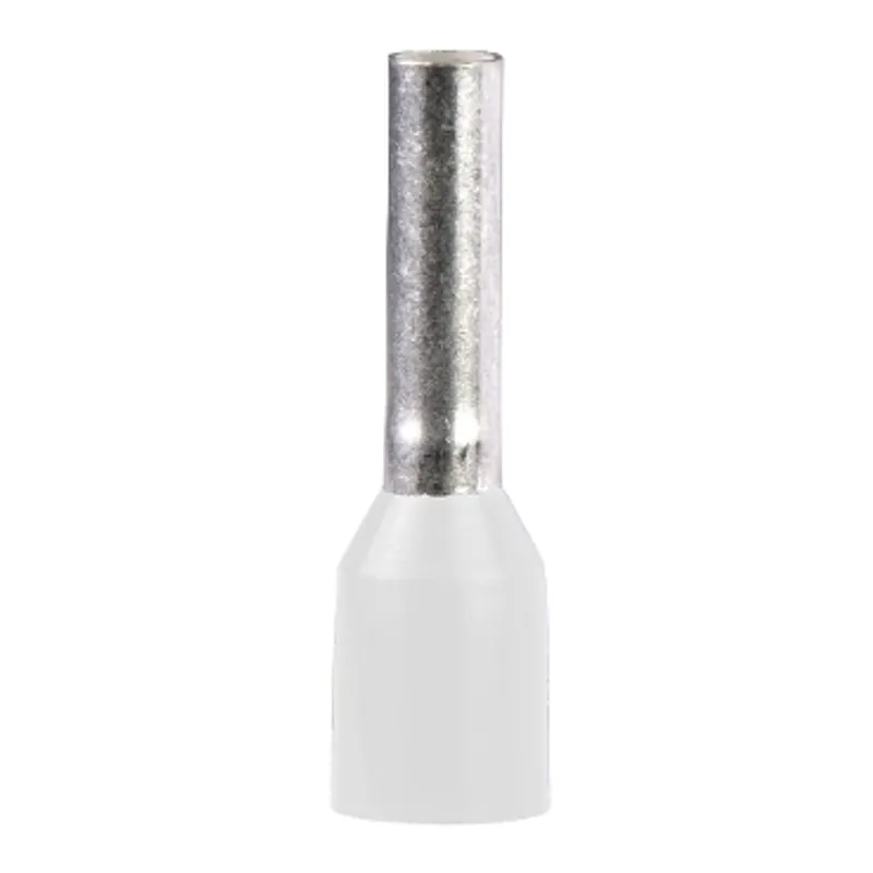 Cable ends, Linergy TR cable ends, single conductor, white, 0.5mmÂ², for insulated cable, medium size, 1 bag