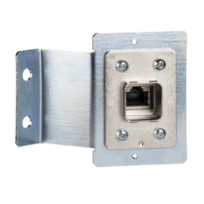 Connector, Linergy TR, plate with RJ45 5e female connector, F/UTP, for RJ45 outlet