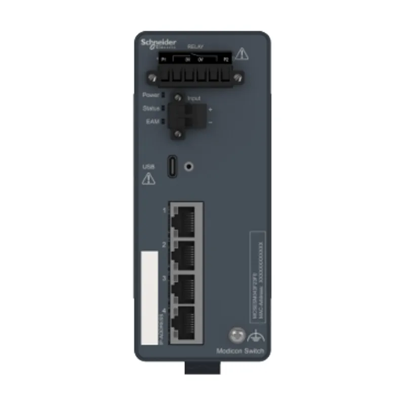 network switch, Modicon Networking, managed switch, 4 ports for copper — photo 7 of 7