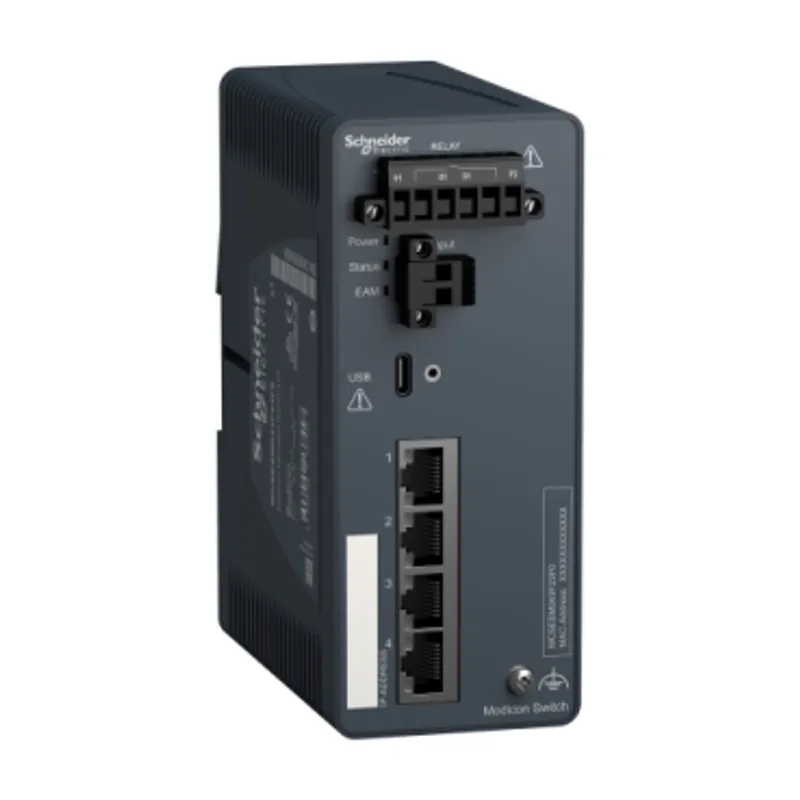 network switch, Modicon Networking, managed switch, 4 ports for copper — photo 1 of 7