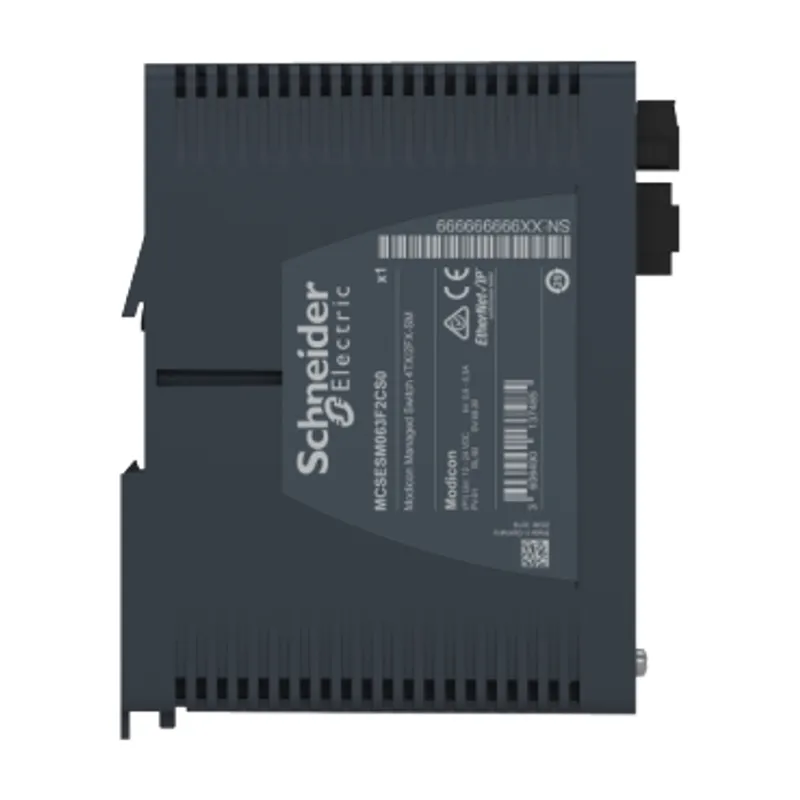 network switch, Modicon Networking, managed, 4 ports for copper with 2 port for fiber optic, singlemode — photo 6 of 7