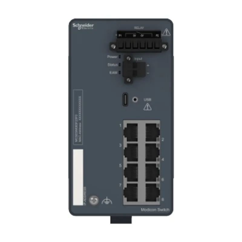 network switch, Modicon Networking, managed, 8 ports for copper — photo 7 of 7