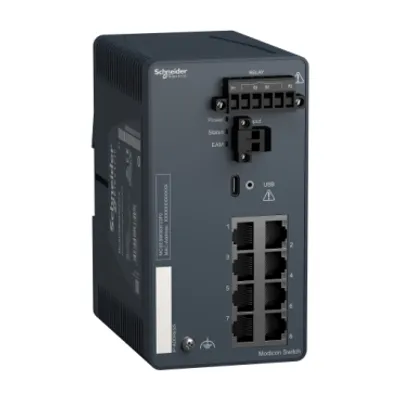 network switch, Modicon Networking, managed, 8 ports for copper