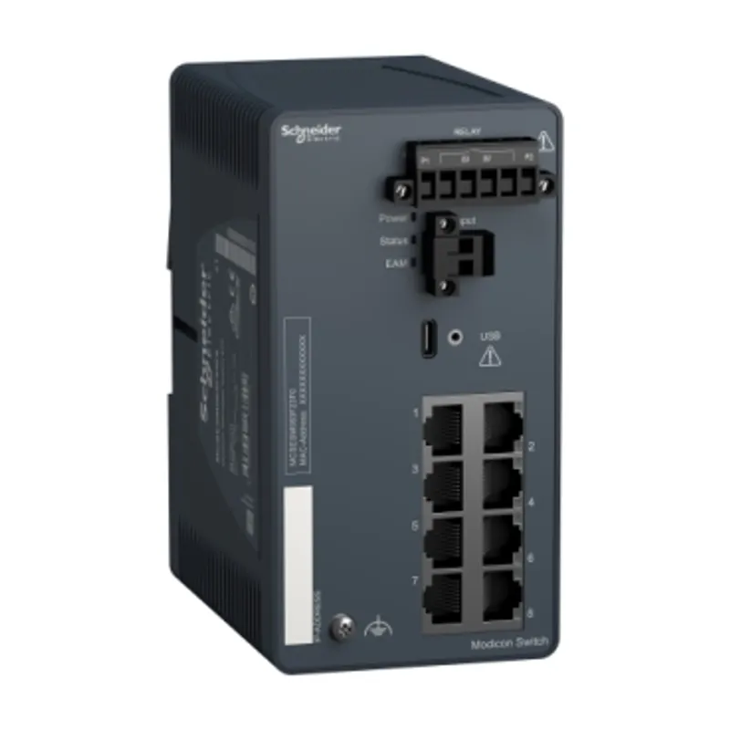 network switch, Modicon Networking, managed, 8 ports for copper — photo 1 of 7