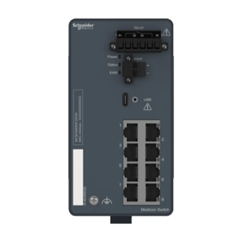 network switch, Modicon Networking, managed, 8 ports for copper, harsh — photo 7 of 7