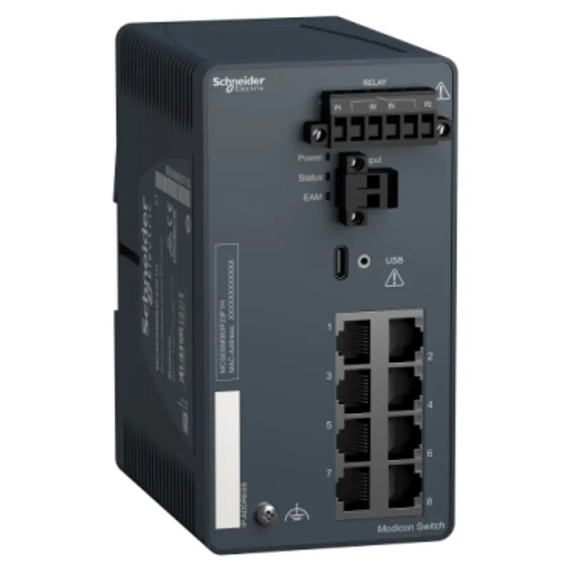 Modicon Extended Managed Switch - 8 ports for copper - Harsh — photo 1 of 7