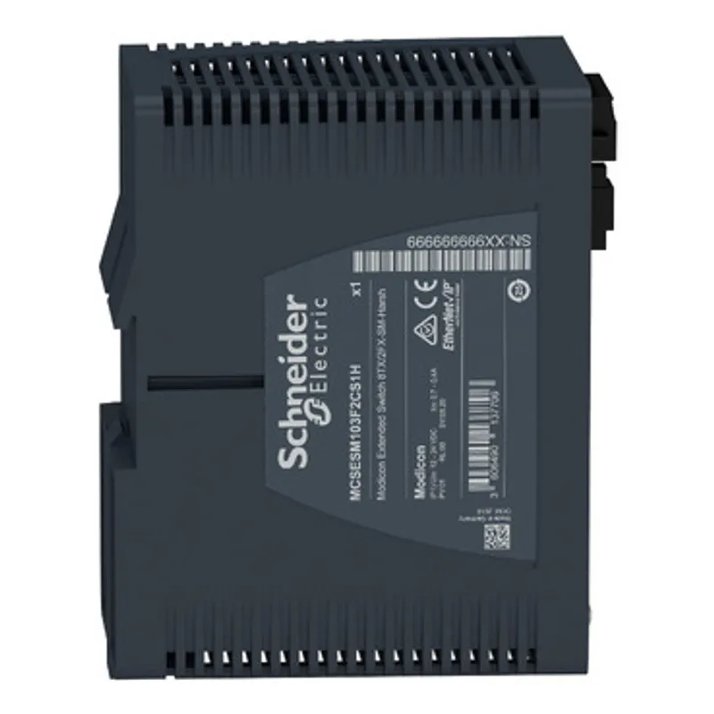 Modicon Extended Managed Switch - 8 ports for copper + 2 ports for fiber optic single-mode - Harsh — photo 2 of 7
