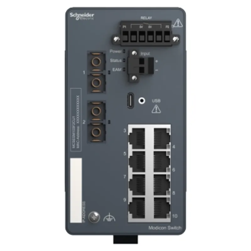 Modicon Extended Managed Switch - 8 ports for copper + 2 ports for fiber optic multimode — photo 7 of 7
