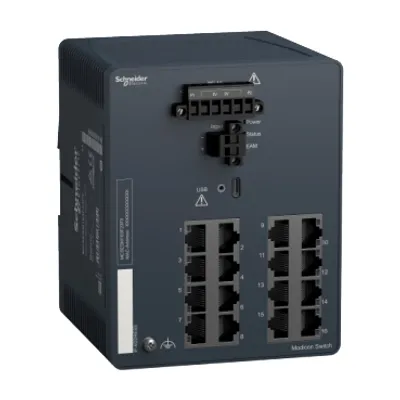 network switch, Modicon Networking, managed, 16 ports for copper