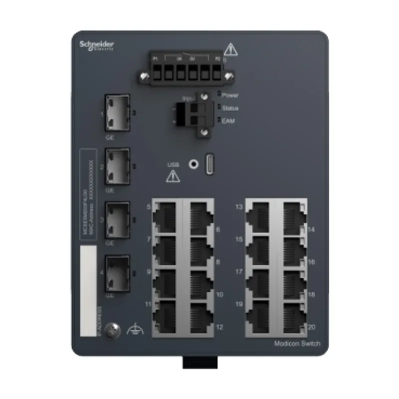 network switch, Modicon Networking, managed, 16 ports for copper with 4Gigabit SFP — photo 7 of 7