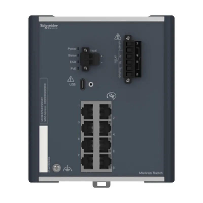Modicon PoE (Power over Ethernet) Managed Switch - 8 Gigabit ports for copper - extended temperature — photo 7 of 7