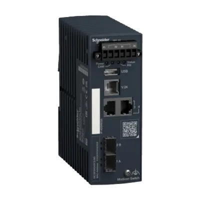 Redundancy Switch, Modicon Networking, 2 ports for copper, 2 SFP ports