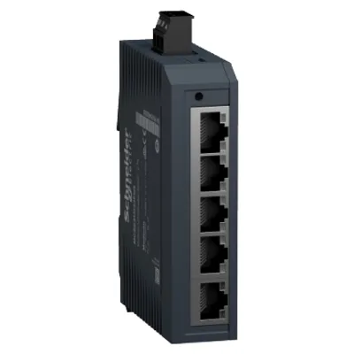 network switch, Modicon Networking, standard unmanaged, 5 ports for copper