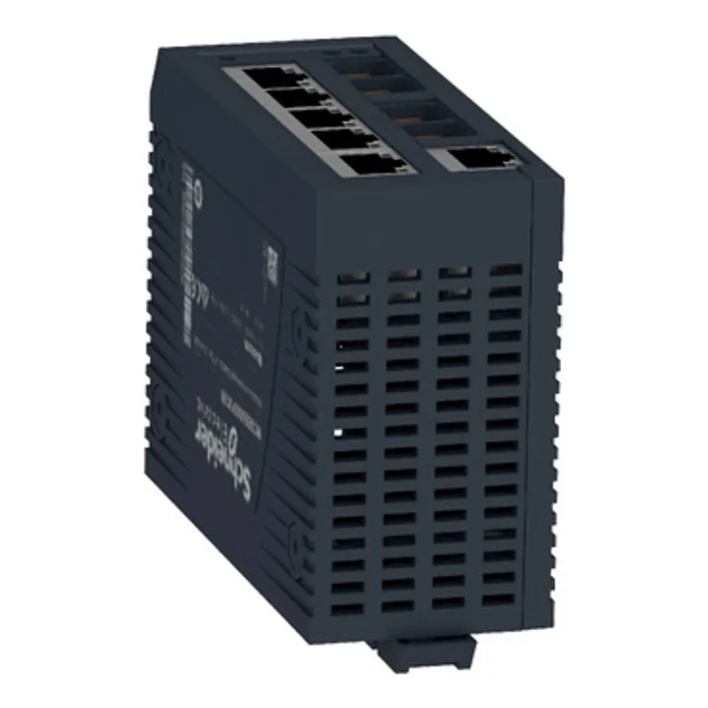 network switch, Modicon Networking, standard unmanaged, 6 ports for copper with 2 ports for singlemode fiber optic — photo 2 of 7