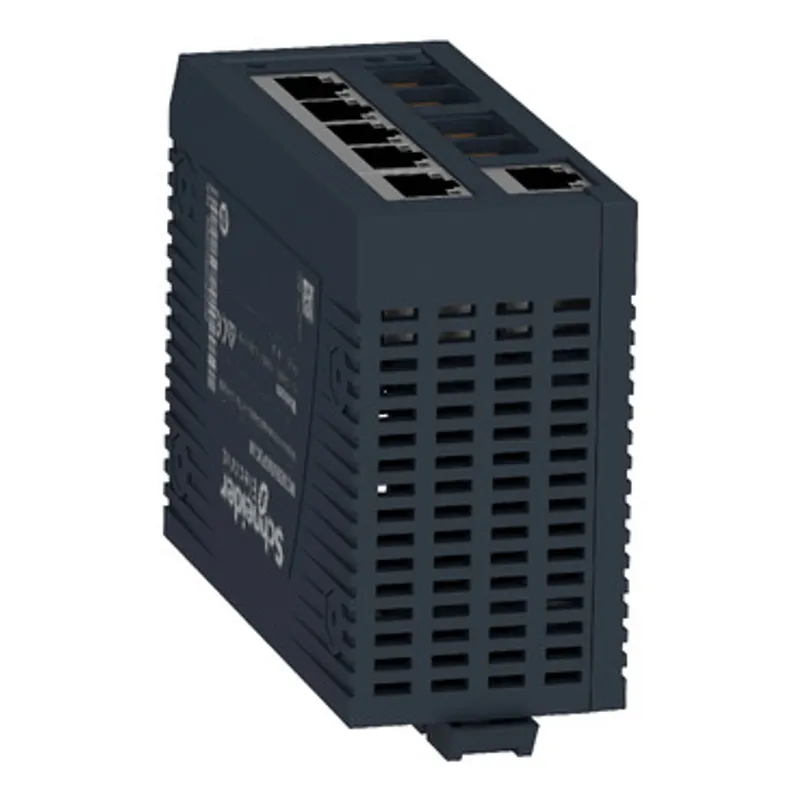 network switch, Modicon Networking, standard unmanaged, 6 ports for copper with 2 ports for multimode fiber optic — photo 2 of 7