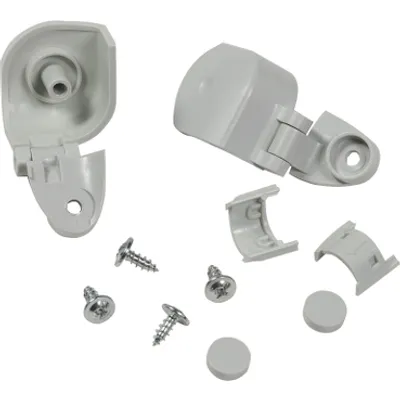 Hinges, for cover-depth 20 mm. In thermoplastic PC with screws.
