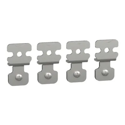 Set of 4 wall fixing lugs, made of steel. For PanelSeT S3D enclosure