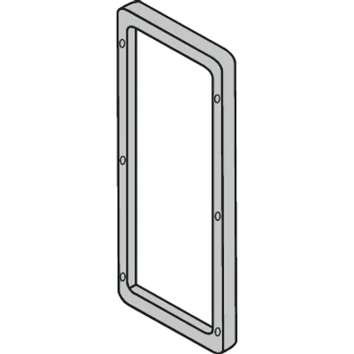 frame: 435x185mm, for sidebyside mounting of WM encl. from H600 and D300mm. IP66