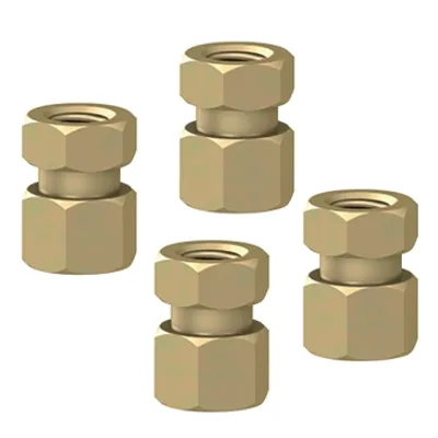 Set of 4 nuts for vertical aluminium rails.