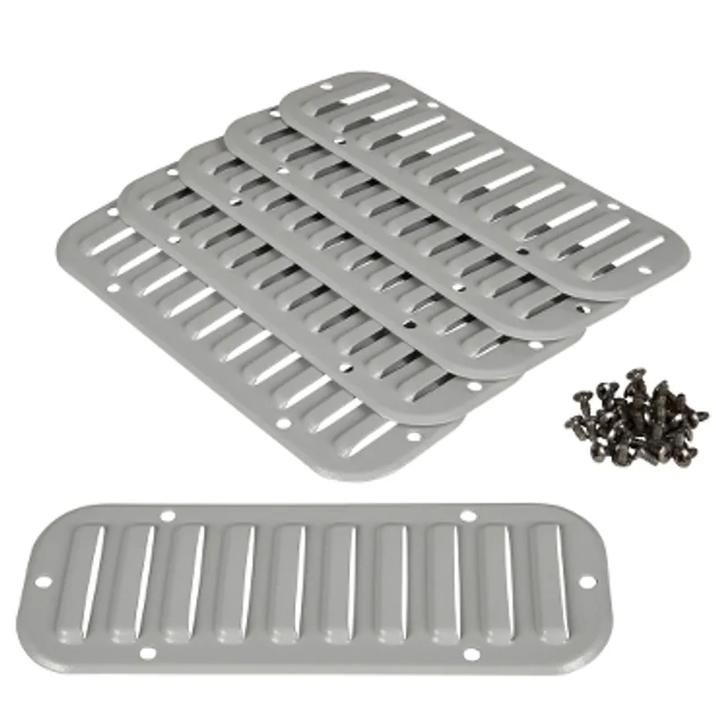Metal outlet grille cut-out 216x62mm ext dim 244x90mm IP20
