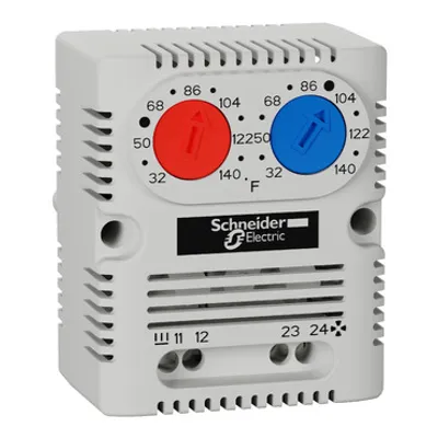 ClimaSys CC - double thermostat 250V - range of temperature 0…60°C - 1NO/NC - °F