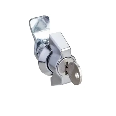 Chrome-plated handle lock 1242 E for PanelSeT S3X enclosure