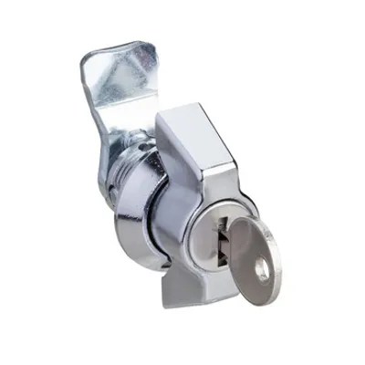 Chromed zamak handle lock 610 for PanelSeT S3X enclosure