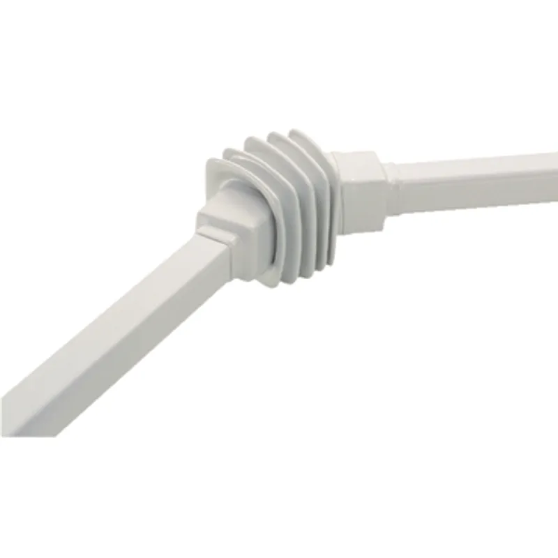 Articulated tube joint, square 50 mm, cast steel RAL 7040. For S3CM HMI encl.