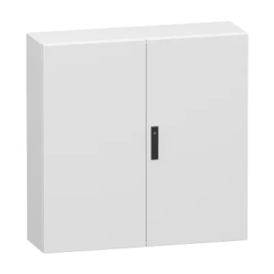 Double plain steel door, PanelSeT CRN, without mounting plate, 1000x1000x300mm, IP55, IK10, RAL7035