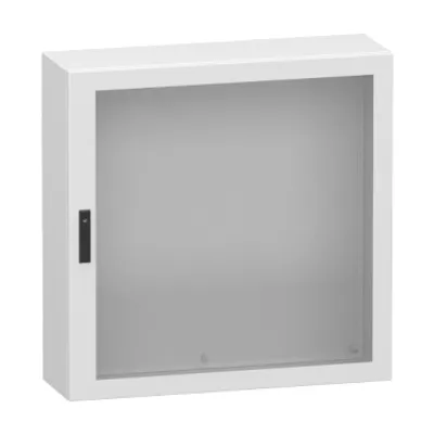 Glazed steel door, PanelSeT CRN, without mounting plate, 1000x1000x300mm, IP66, IK08, RAL7035