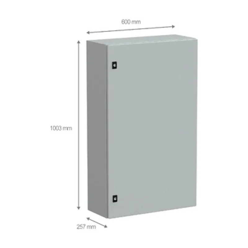 PanelSeT CRN plain door with mount.plate. H1000xW600xD250 IP66 IK10 RAL7035.. — photo 2 of 3