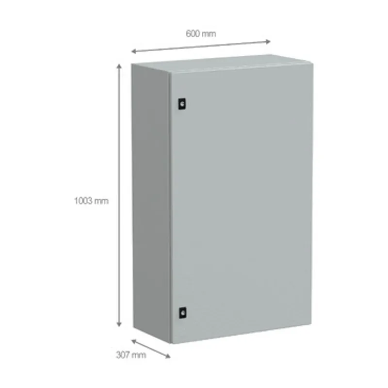 PanelSeT CRN plain door with mount.plate. H1000xW600xD300 IP66 IK10 RAL7035.. — photo 2 of 3