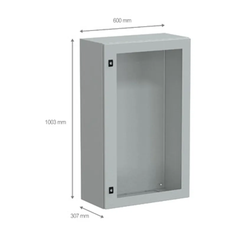 PanelSeT CRN tspt door w/o mount.plate. H1000xW600xD300 IP66 IK08 RAL7035.. — photo 2 of 4